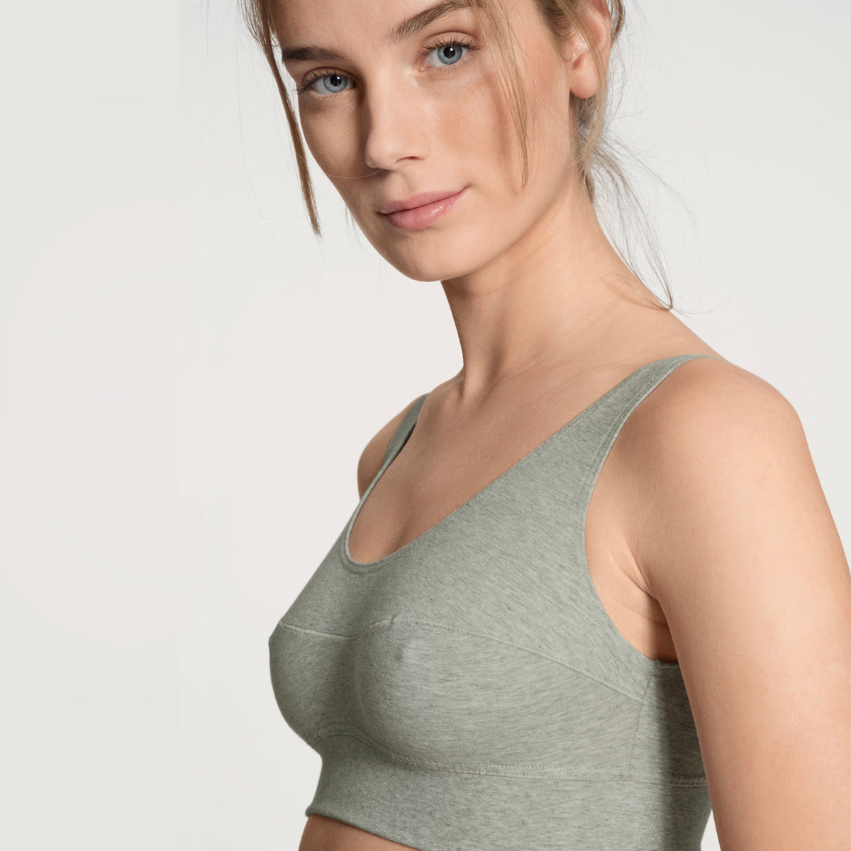 Calida Elastic Bustier BH top, grå - 2138 - 096 - Stone Melange