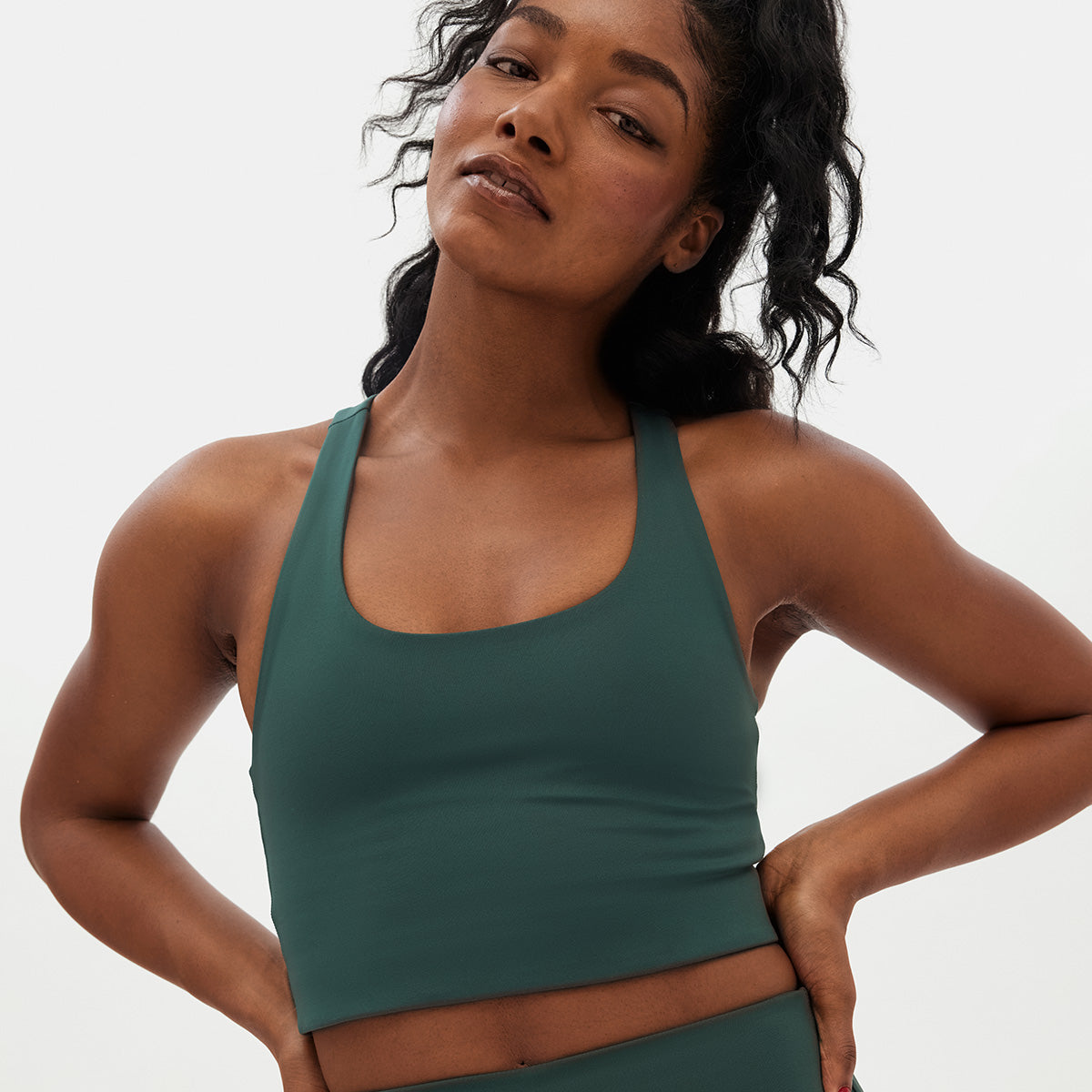 Girlfriend Collective Paloma sports BH, grøn - 1002 - MOSS - Moss