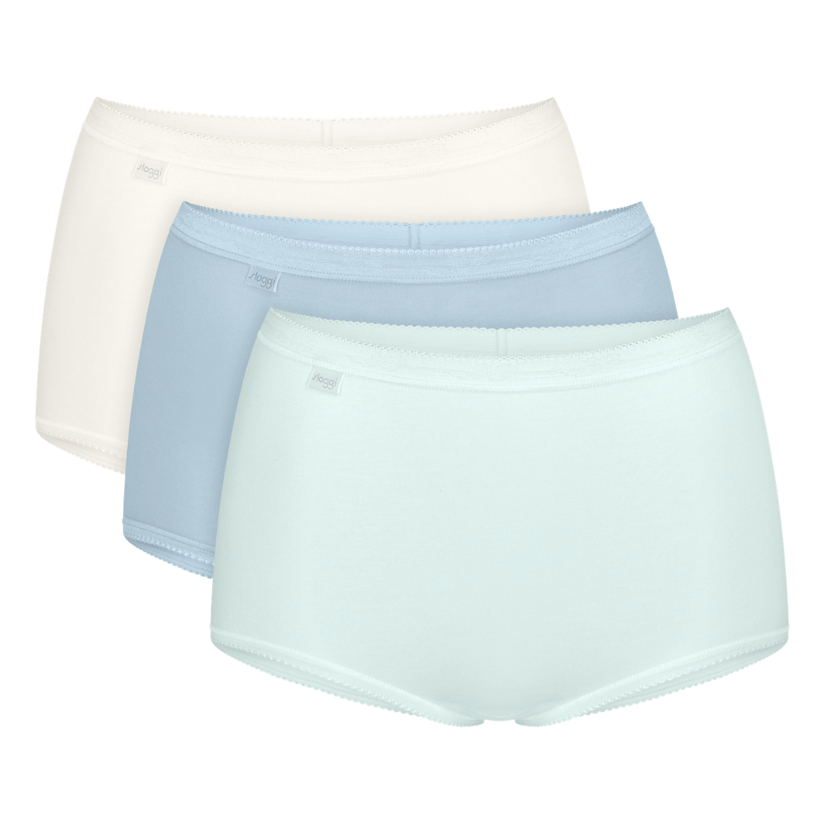 Sloggi Basic+ 3-Pack maxi trusse, multi - 10105593 - M033 - Medium Grey Melange