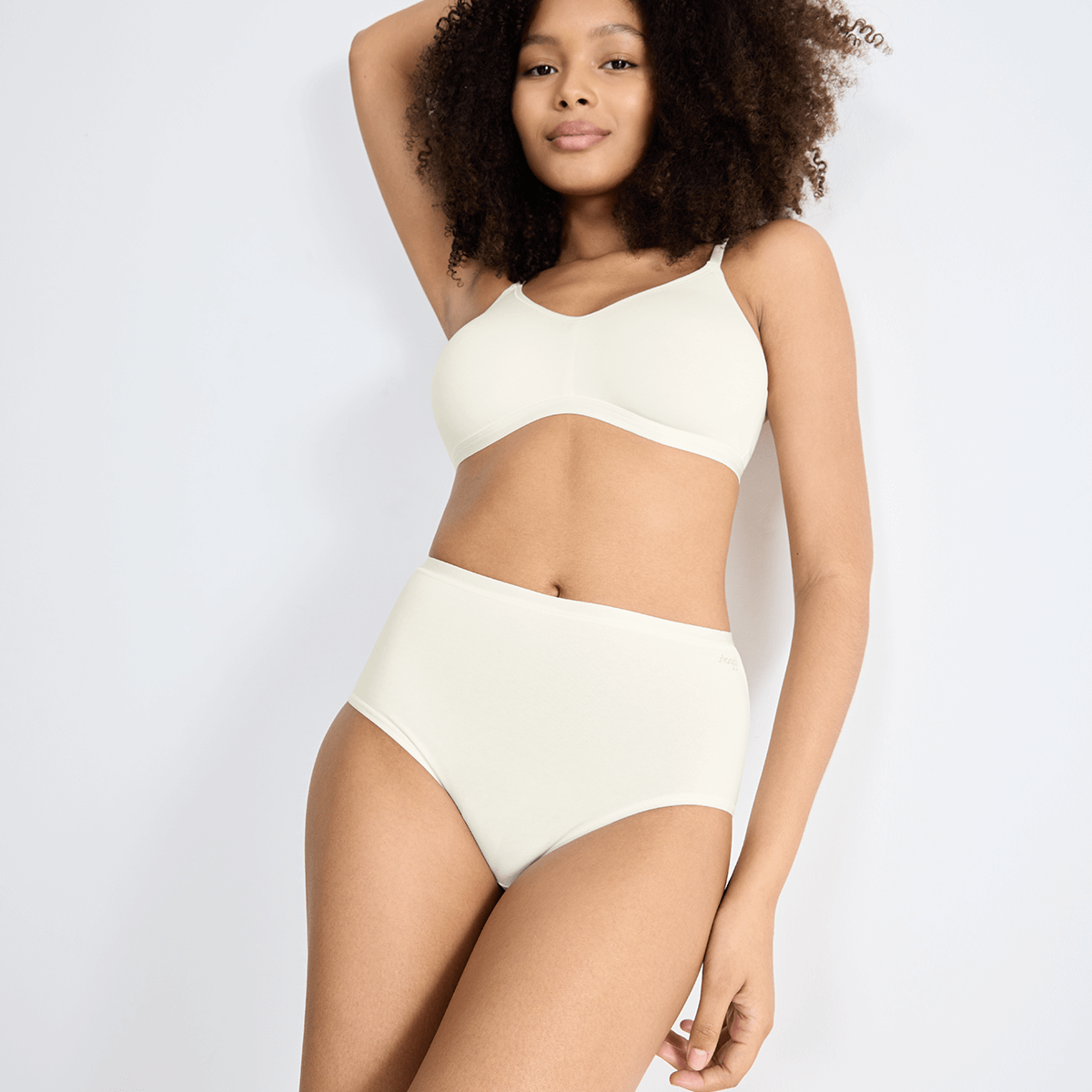 Sloggi Go Daily Cotton 3-Pack maxi trusse, hvid - 10222332 - 00GZ - Silk White