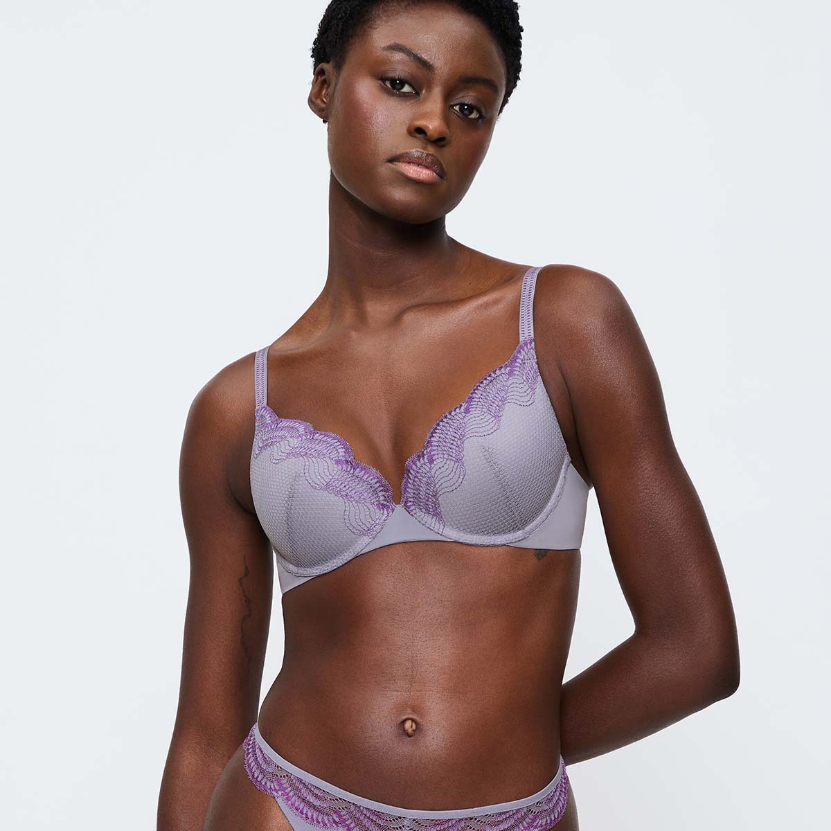 Triumph Comfort Glam WHU push-up BH, grå - 10224965 - 3557 - Grey Shadow