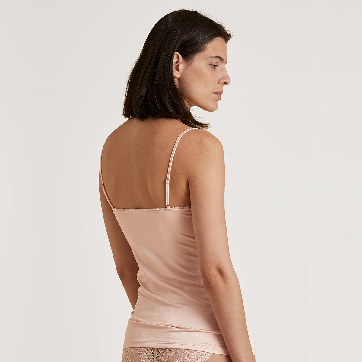 Calida Sensual Secrets Spaghetti top, lyserød - 11531 - 171 - Lace Parfait Pink