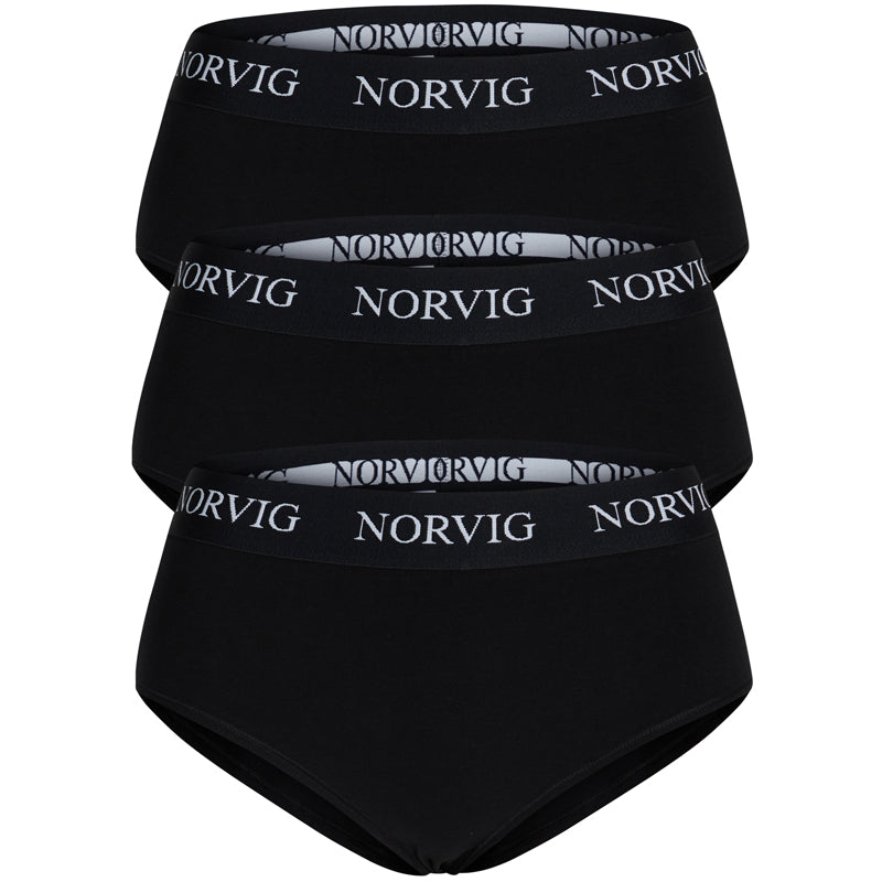Norvig 3-Pack maxi trusse, sort - N1170 - SORT - Black