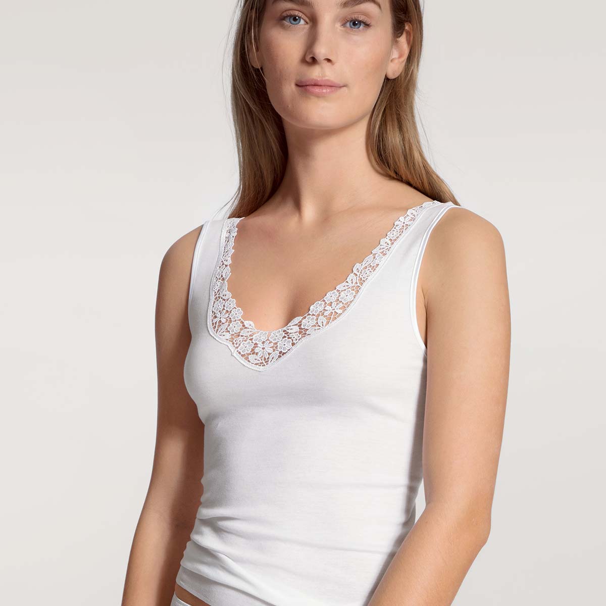 Calida Feminin Sense top, hvid - 12451 - 001 - White