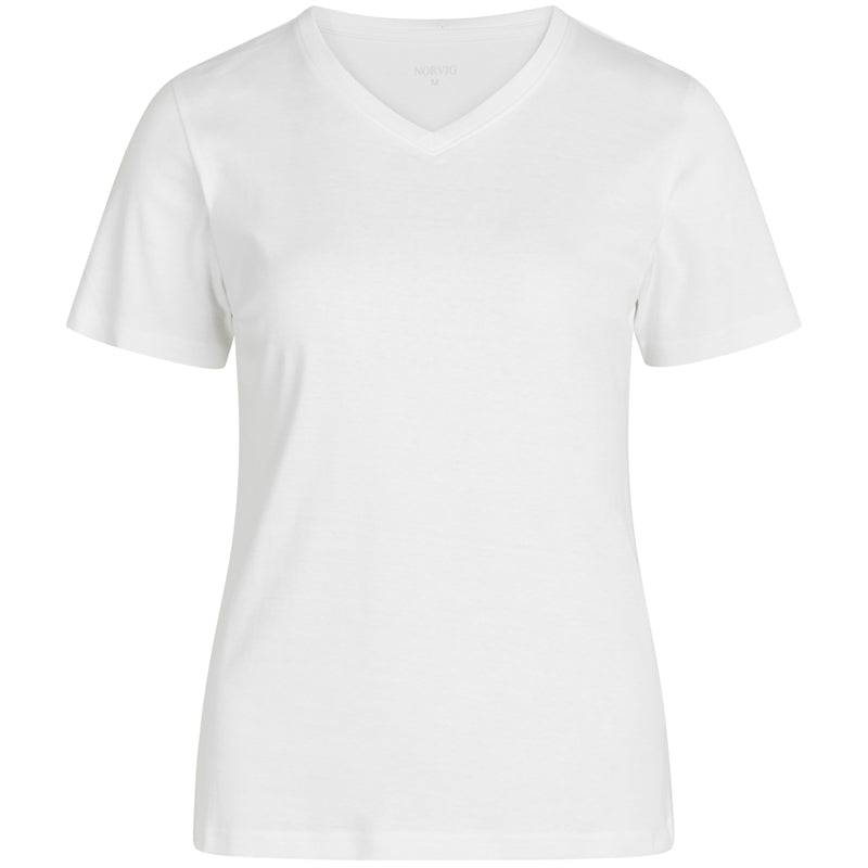 Norvig Ladies V-Neck t-shirt, hvid - 1553 - HVID - White