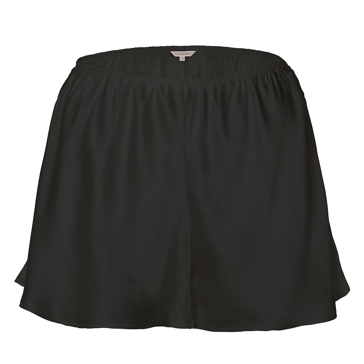 Lady Avenue Pure Silk French Knickers natshorts, sort - 25-40103 - 02 - Black