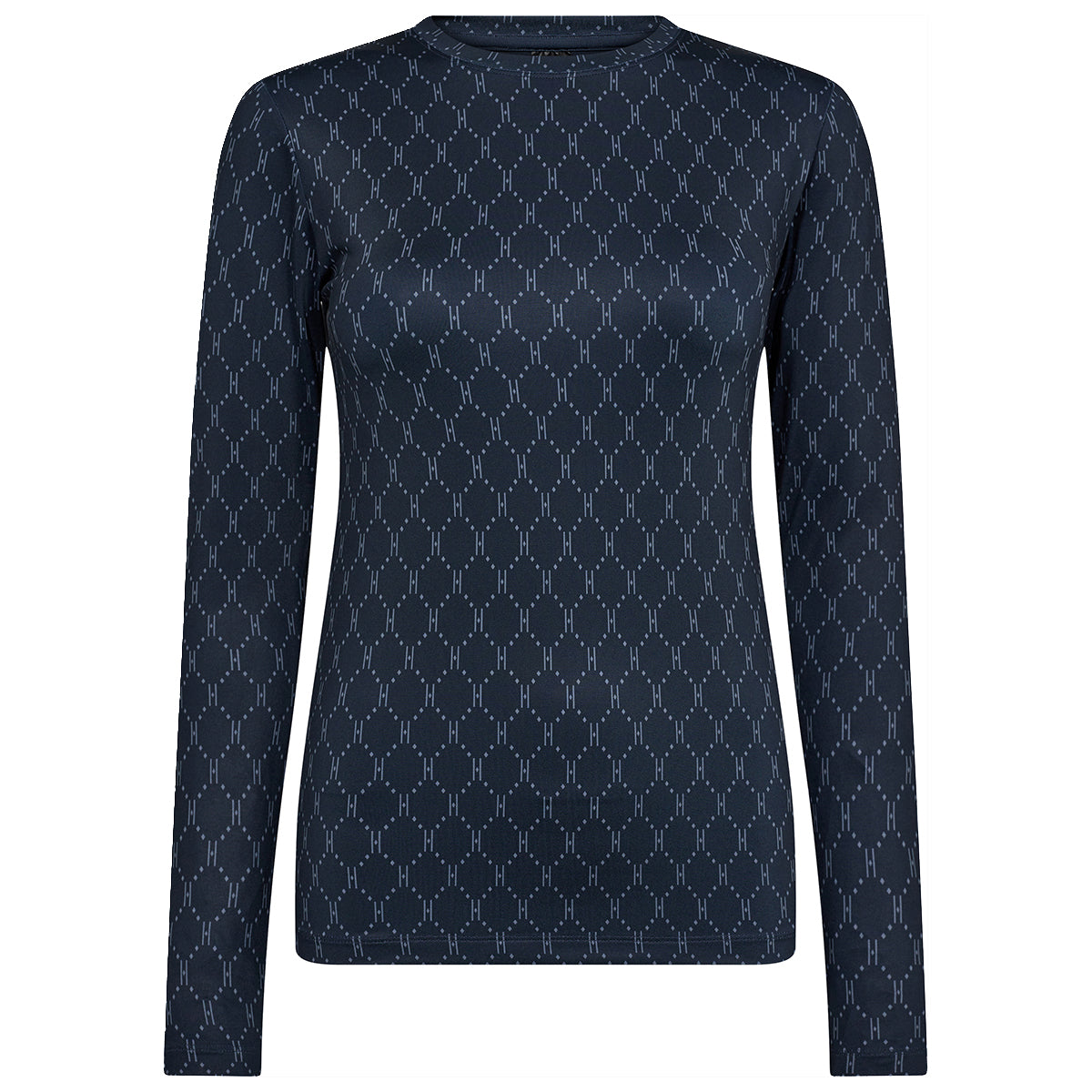 Hype The Detail Printed bluse, blå - 3-200-14 - 42 - Blue