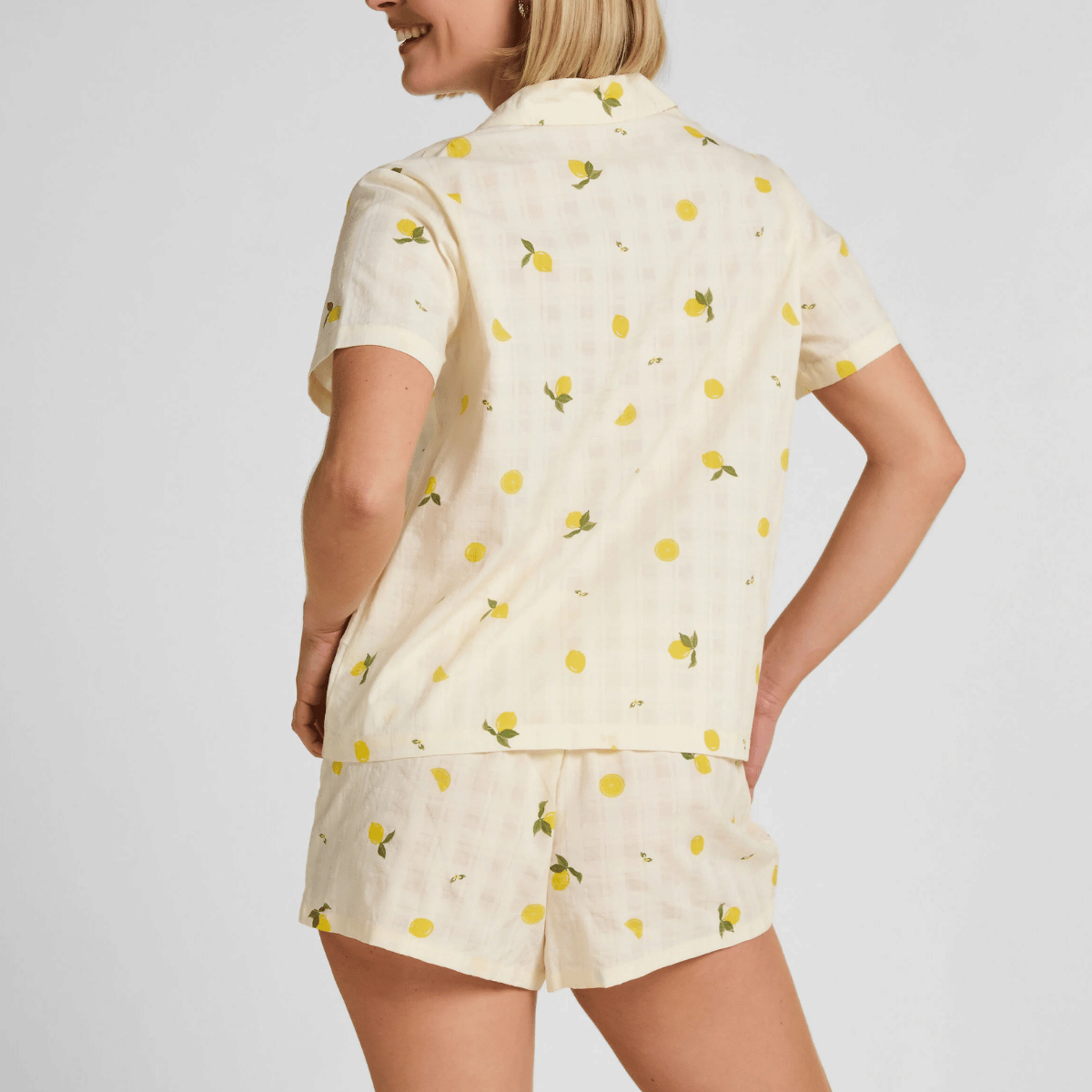 Hunkemöller pyjamas, gul - 304619 - WINTER WHITE - Winter White