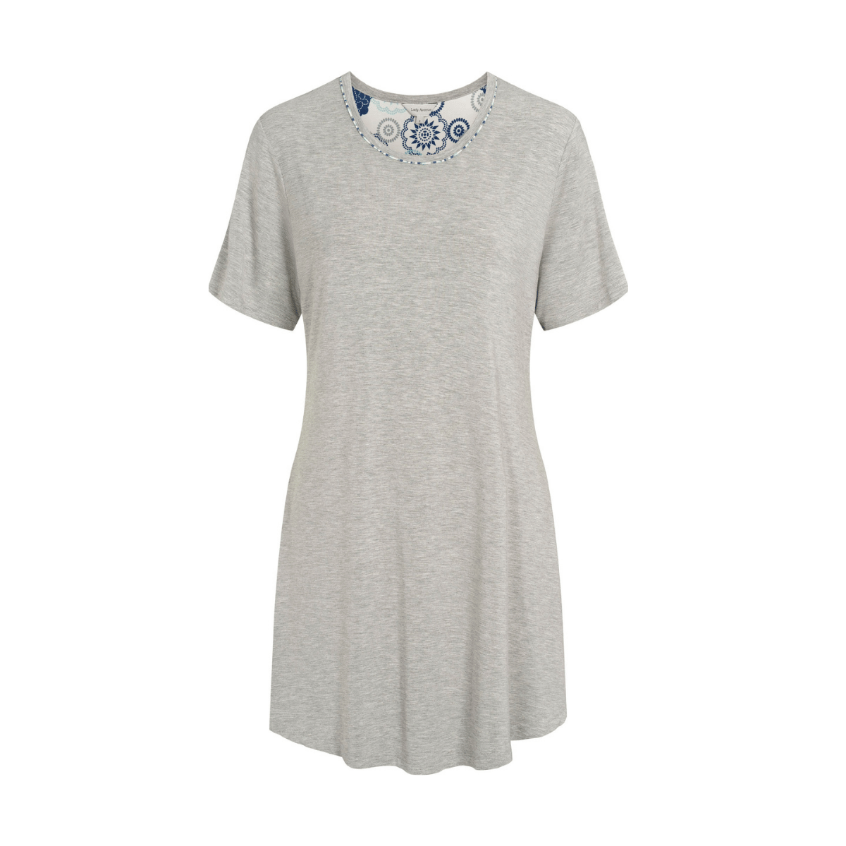 Lady Avenue Bamboo natkjole, grå - 61-702 - 652 - Grey Melange