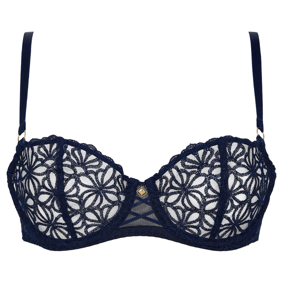 Aubade Secret Memories balconette BH, blå - 6FF14 - DEBL - Deep Blue