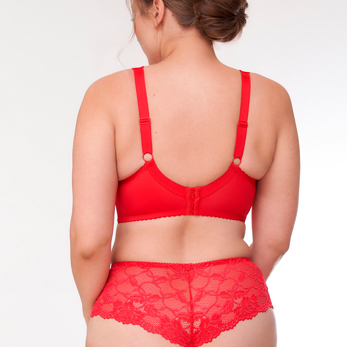 Plaisir Beate Plain BH med bøjle, rød - 619431 - 4 - Red