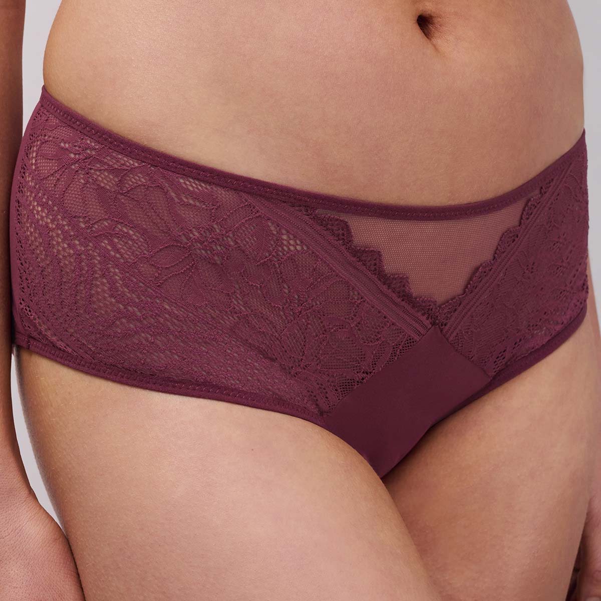 Chantelle Floral Touch hipster trusse, rød - C94240 - 0K7 - Sienna