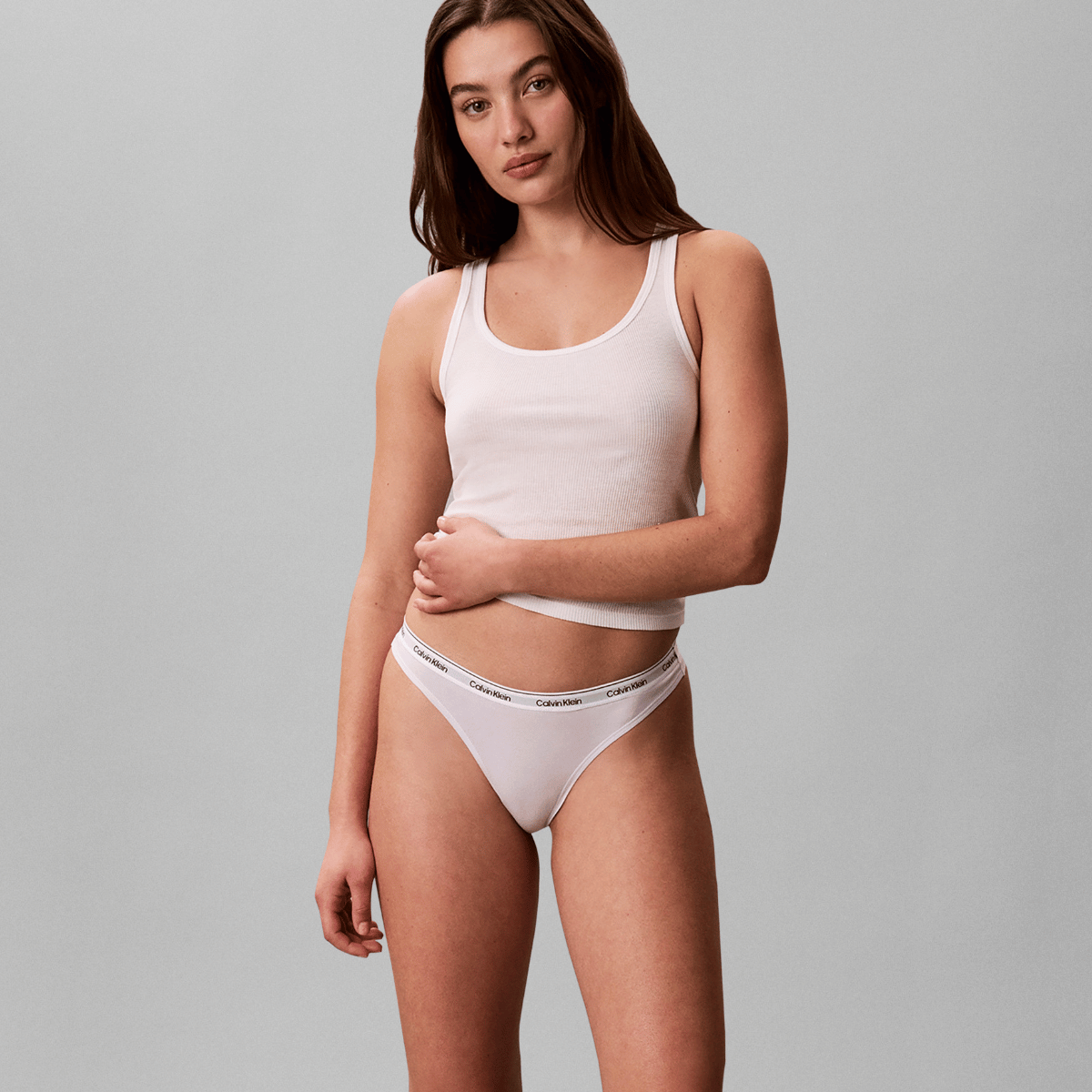 Calvin Klein Icon Logo g-streng, lilla - 000QD5043E - 2IK - Frosty Lilac