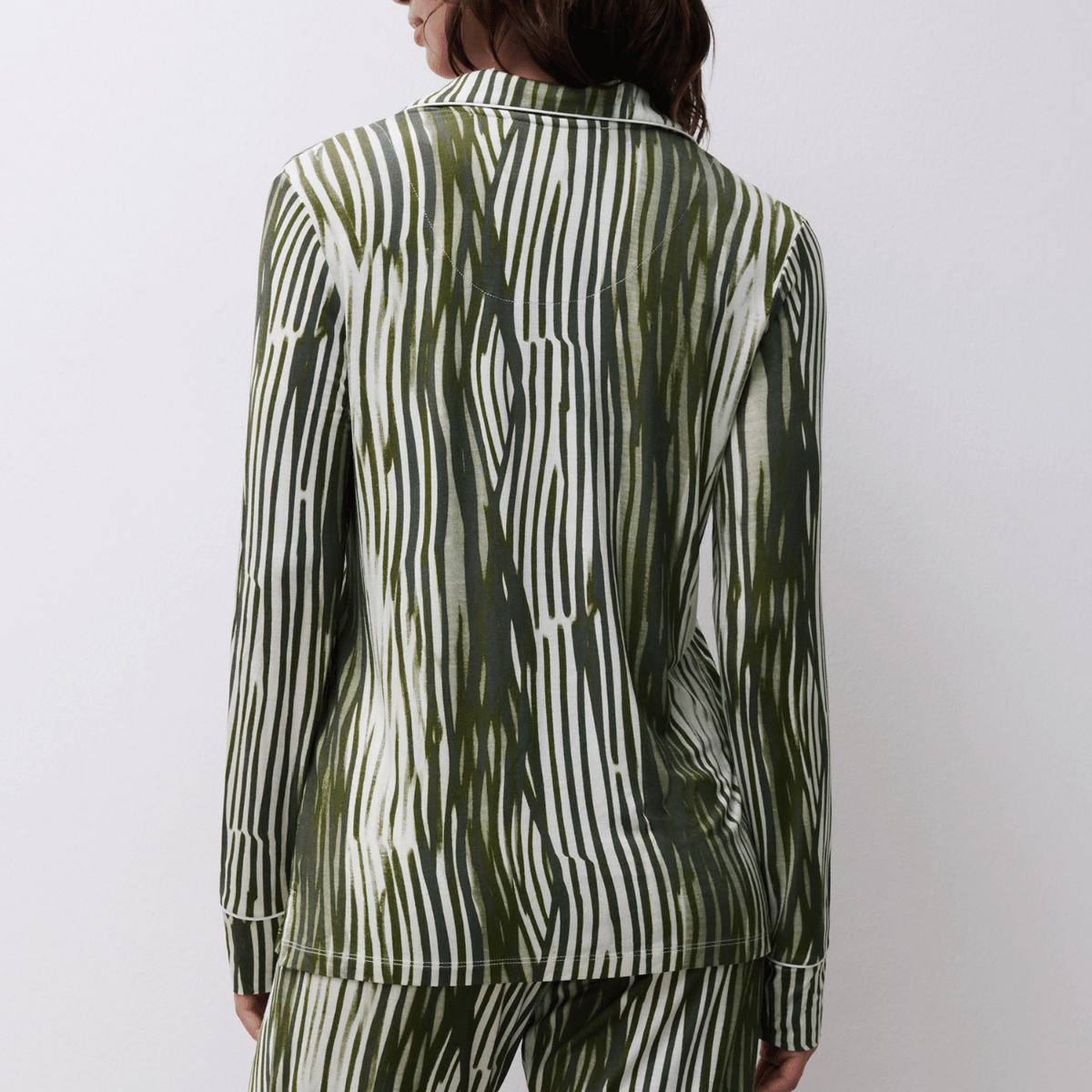Femilet Daisy natskjorte, multi - FNB050 - C28 - Green lines