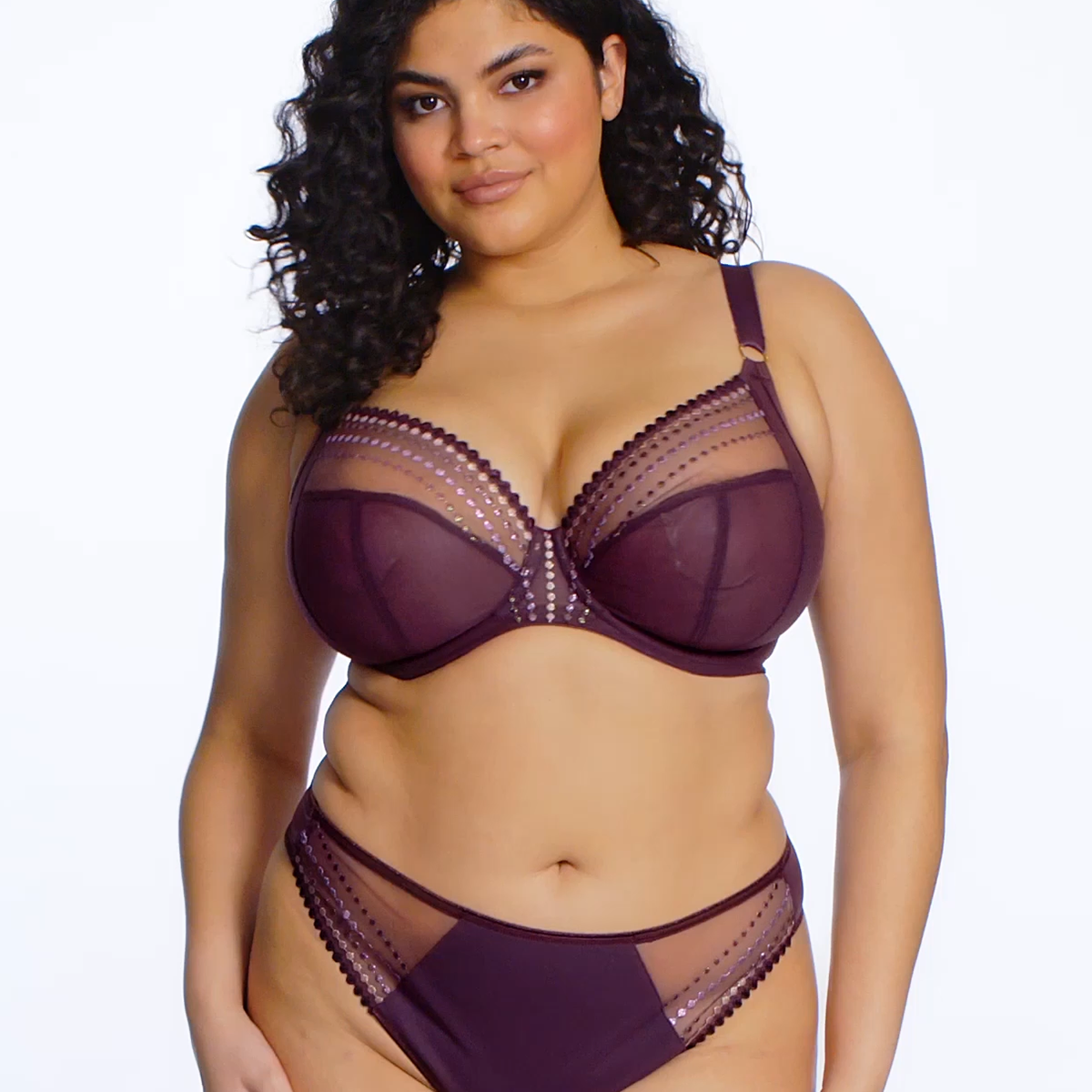 Elomi Matilda plunge BH, bordeaux - EL8900 - SUM - Sugarplum