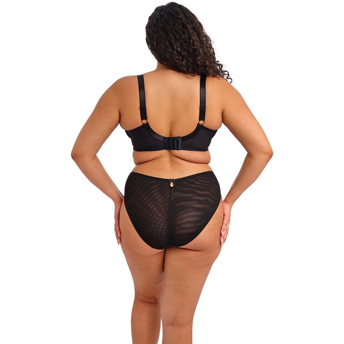 Elomi Teagan Rainbow plunge BH, sort - EL302602 - RAW - Black/Almond
