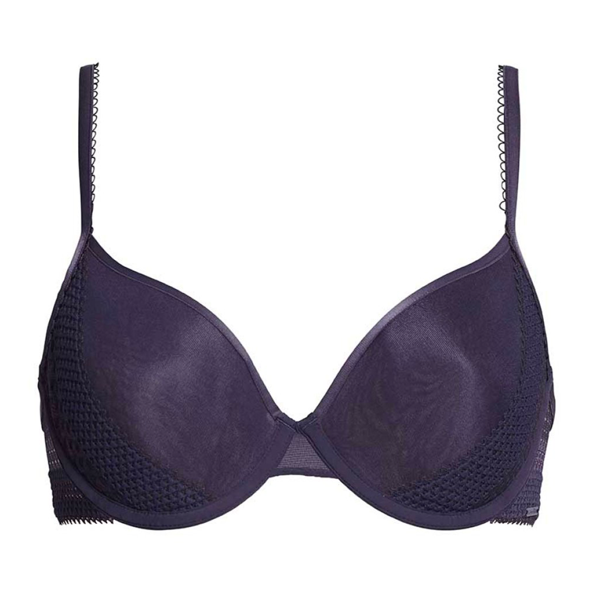 Calvin klein Lightly Lined Demi BH, blå - f5893e - 7TP - Midnight Dragon