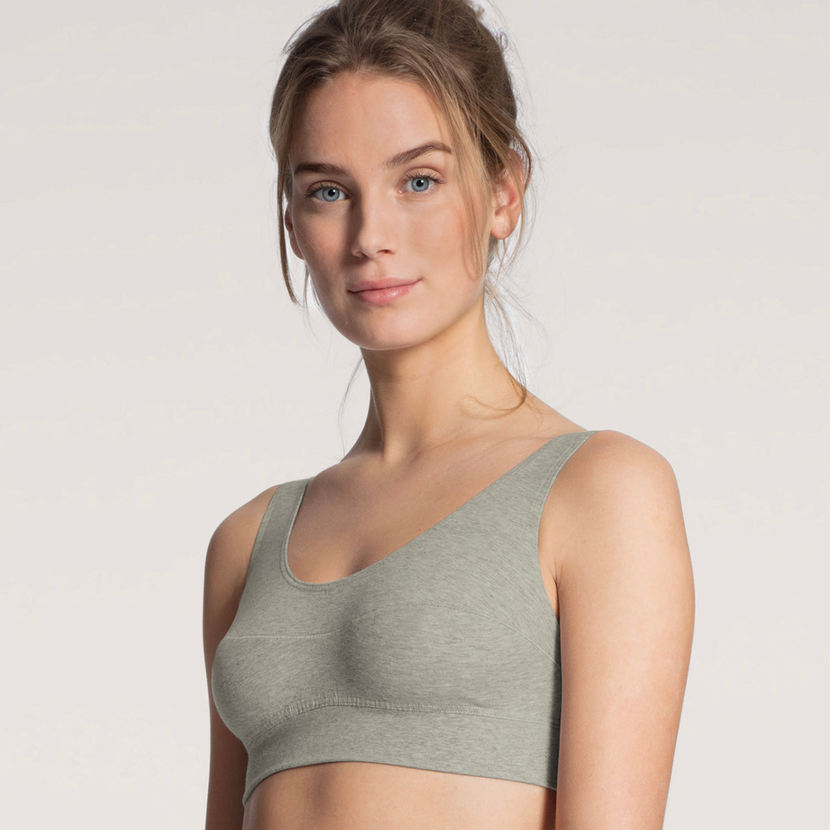 Calida Elastic Bustier BH top, grå - 2138 - 096 - Stone Melange