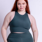 Girlfriend Collective Dylan sports BH, grøn - 1017 - MOSS - Moss