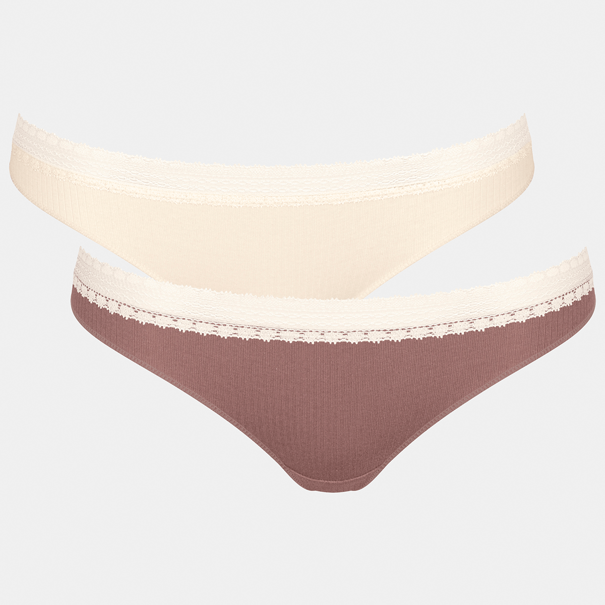 Sloggi GO Ribbed 2-Pack brazilian trusse, multi - 10213152 - M003 - Multicolour