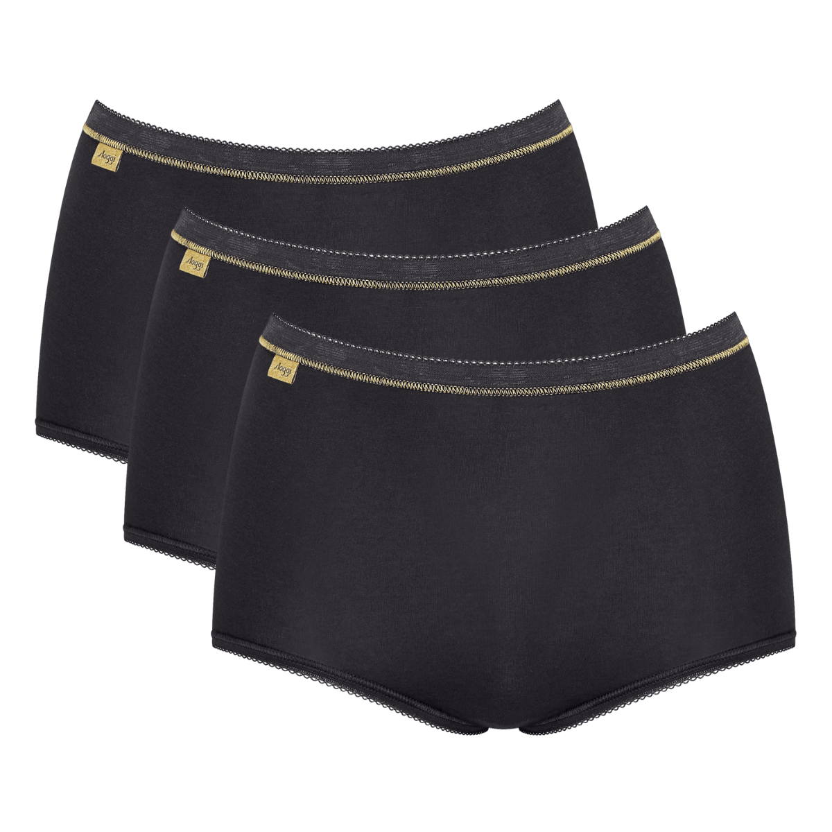 Sloggi Basic Gold H C3P 3-Pack maxi trusse, sort - 10224695 - 0004 - Black