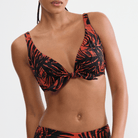 Triumph Summer Palm W bikini top med bøjle, orange - 10226601 - M004 - Brown