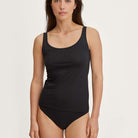 Calida Essential Cotton top, sort - 12834 - 992 - Black