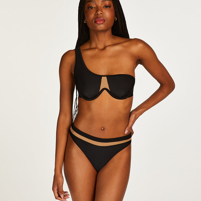 Hunkemöller Belize mesh bikini top, sort - 200874 - BLACK - Black