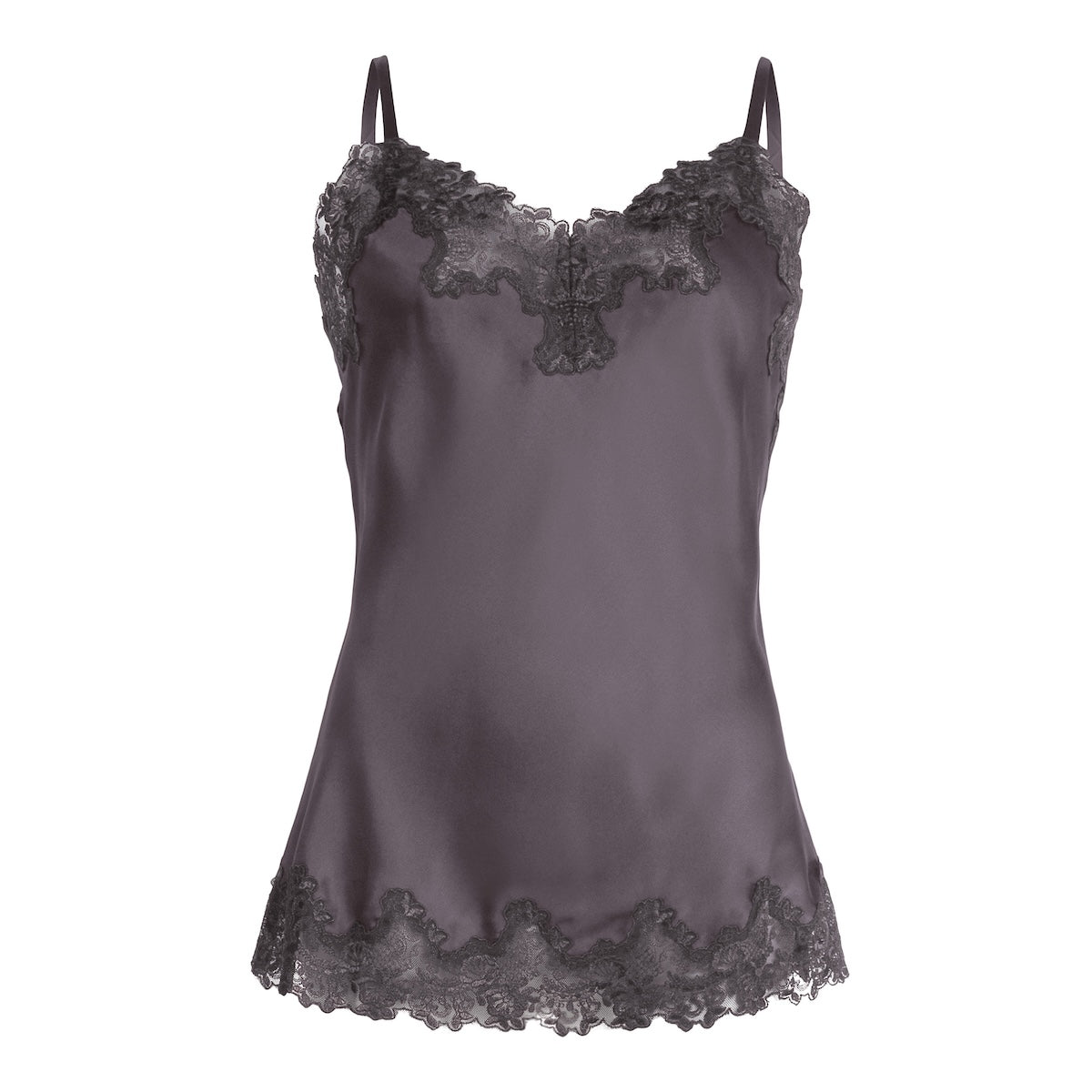 Lady Avenue Pure Silk Camisole top, grå - 29-10600 - 354 - Graphite