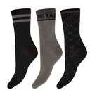 Hype The Detail 3-pak ankelstrømper, multi - 3-21555-75 - 1001 - Black/grey
