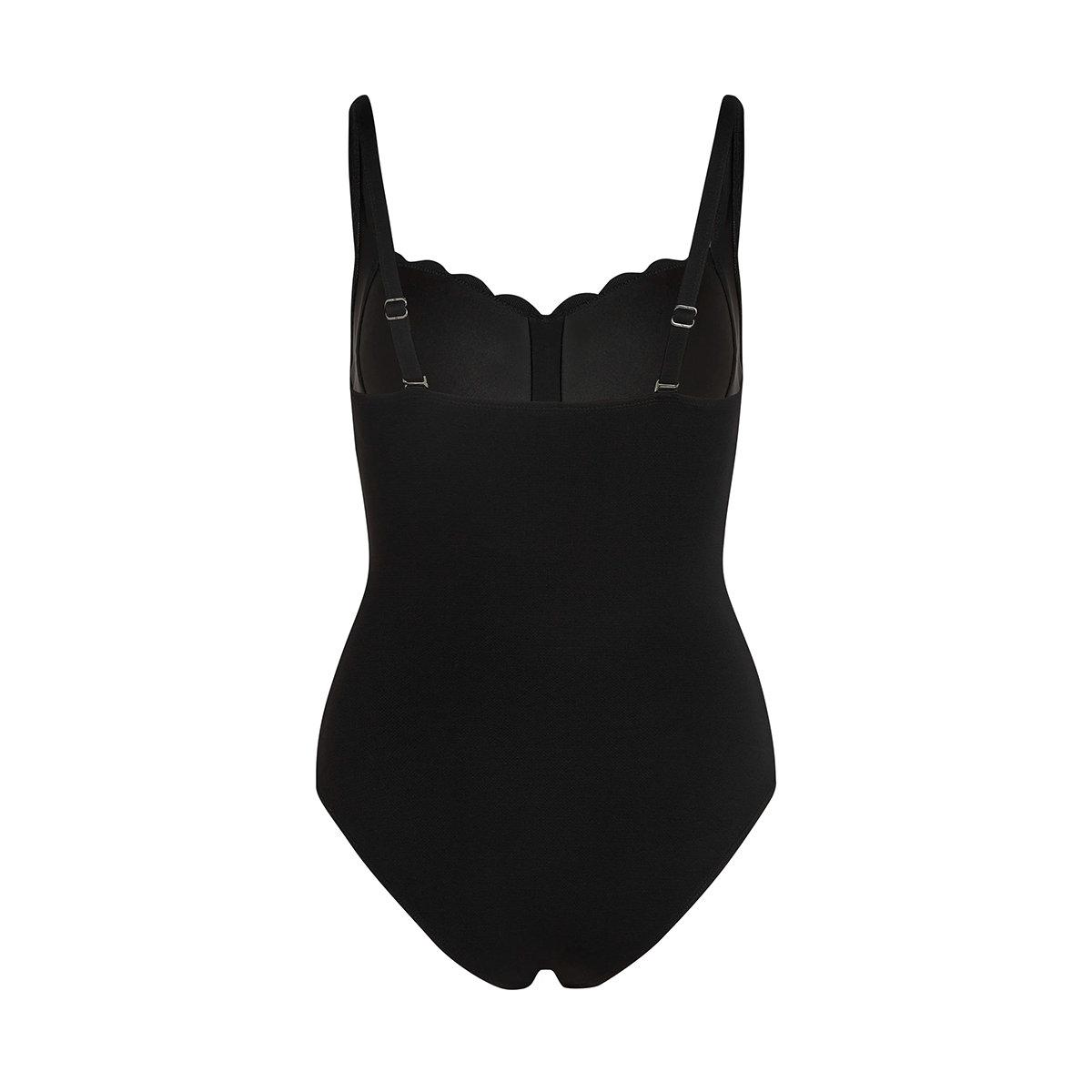 Hunkemöller Scallop badedragt uden bøjle, sort - 301278 - Caviar - Black