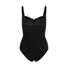 Hunkemöller Scallop badedragt uden bøjle, sort - 301278 - Caviar - Black