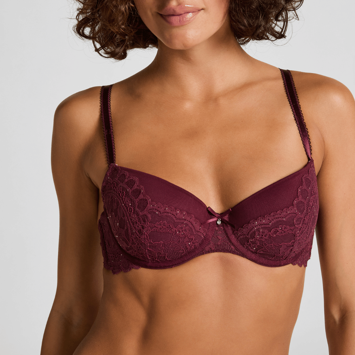 Hunkemöller Isadora BH med bøjle, bordeaux - 302412 - ZINFANDEL - Zinfandel