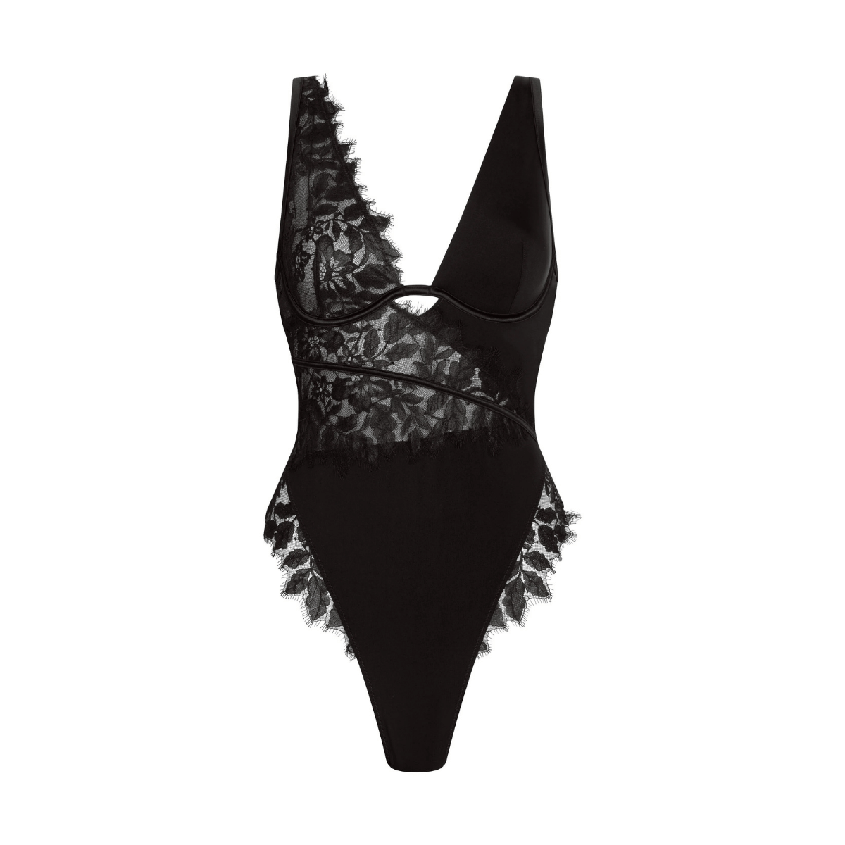 Hunkemöller Malou bodystocking, sort - 304208 - CAVIAR - Caviar
