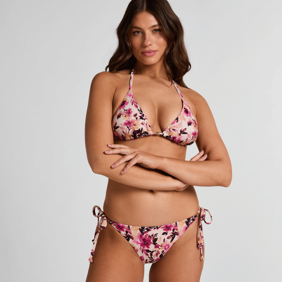 Hunkemöller Lagos bikini top uden bøjle, multi - 304504 - SHELL - Shell