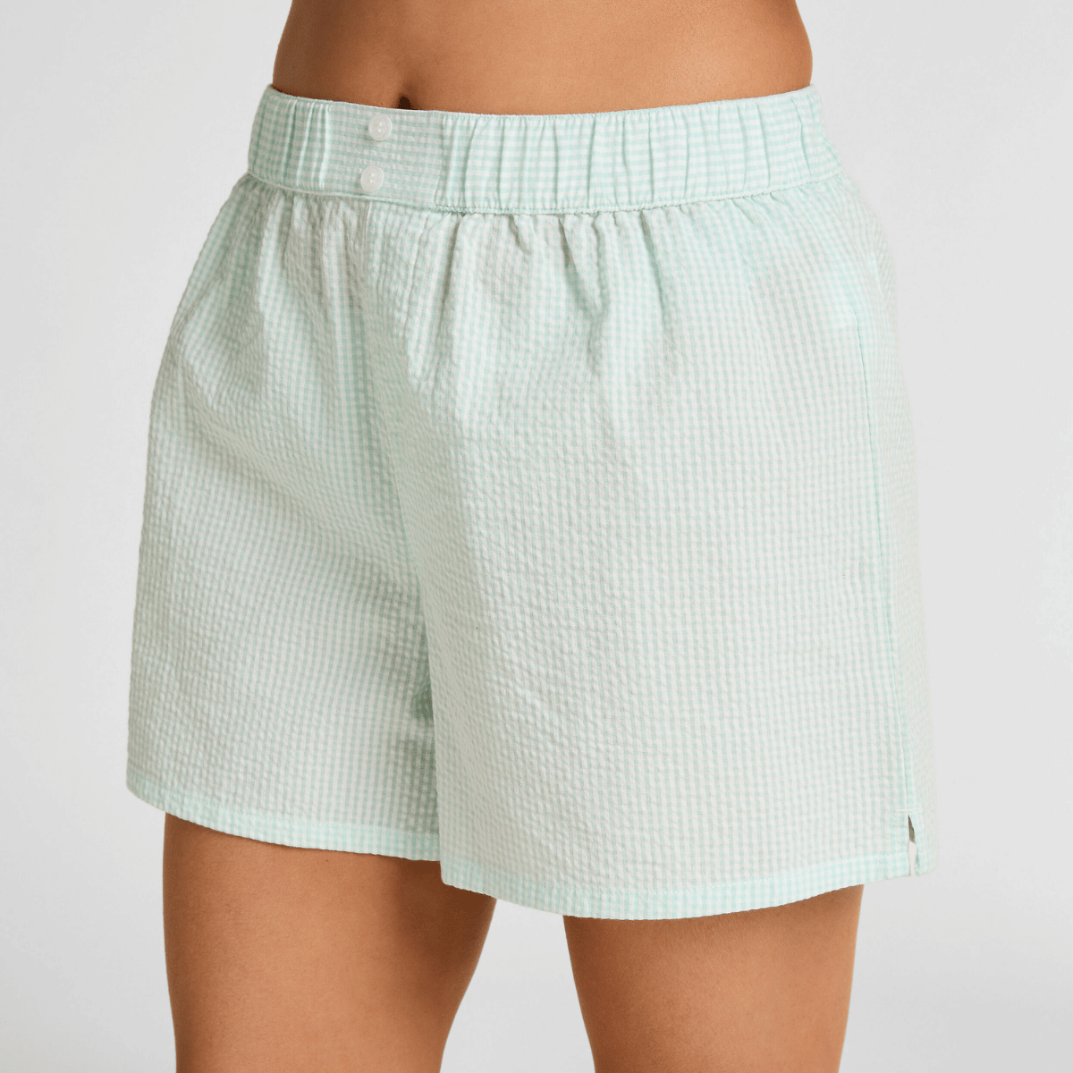 Hunkemöller natshorts, grøn - 304592 - BLUE TINT - Blue Tint