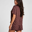 Hunkemöller natshorts, brun - 306100 - Deep Mahogany - Deep Mahogany