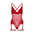 Hunkemöller Erica bodystocking, rød - 306693 - Chili Pepper - Chili Pepper