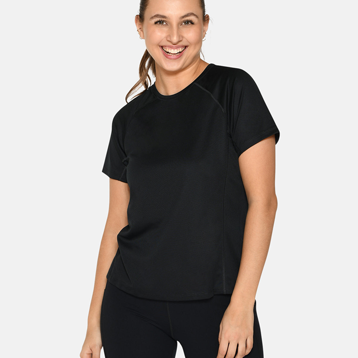 Zebdia Women Sports t-shirt, sort - 30003 - 4007 - Black
