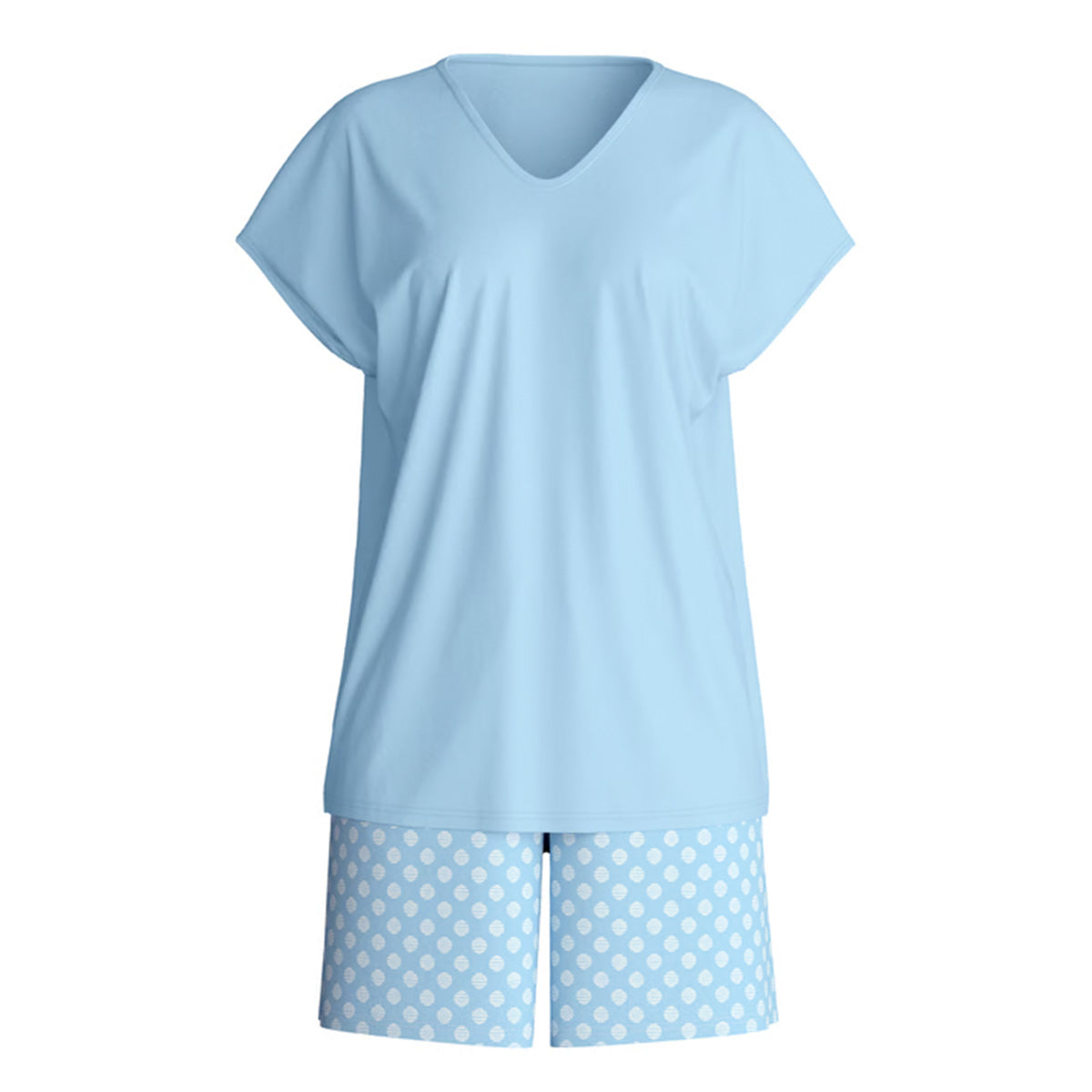 Calida Lovely Nights pyjamas, lyseblå - 48551 - 545 - Cascade Blue