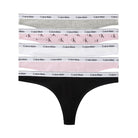 Calvin Klein Icon Logo 5-pak g-streng, multi - LV00QD5221 - H0W - Black/grey heather/hawaii orchid/cl