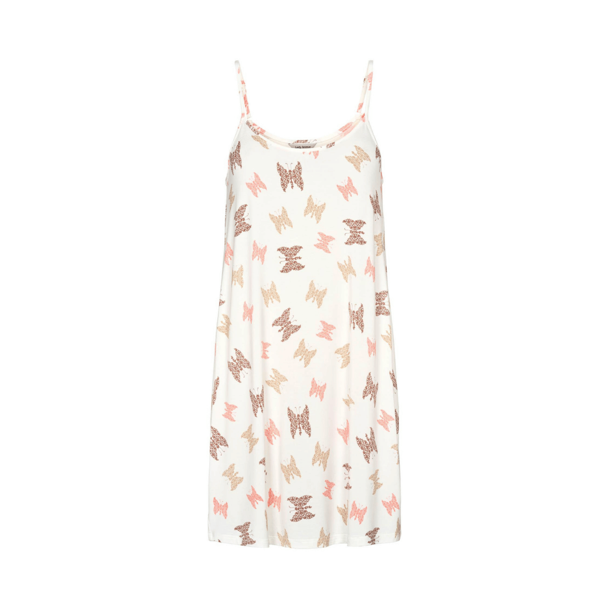 Lady Avenue Bamboo natkjole, hvid - 62-401 - 671 - Desert Butterfly