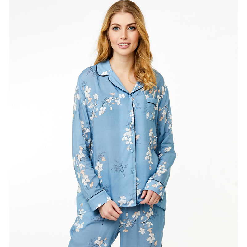CCDK Josephine natskjorte, blå - 622537 - 4393 - Blue Shadow