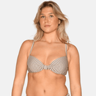 CCDK Demi bikini top med bøjle, beige - 65182 - 8032 - Chocolate Chip Stripe