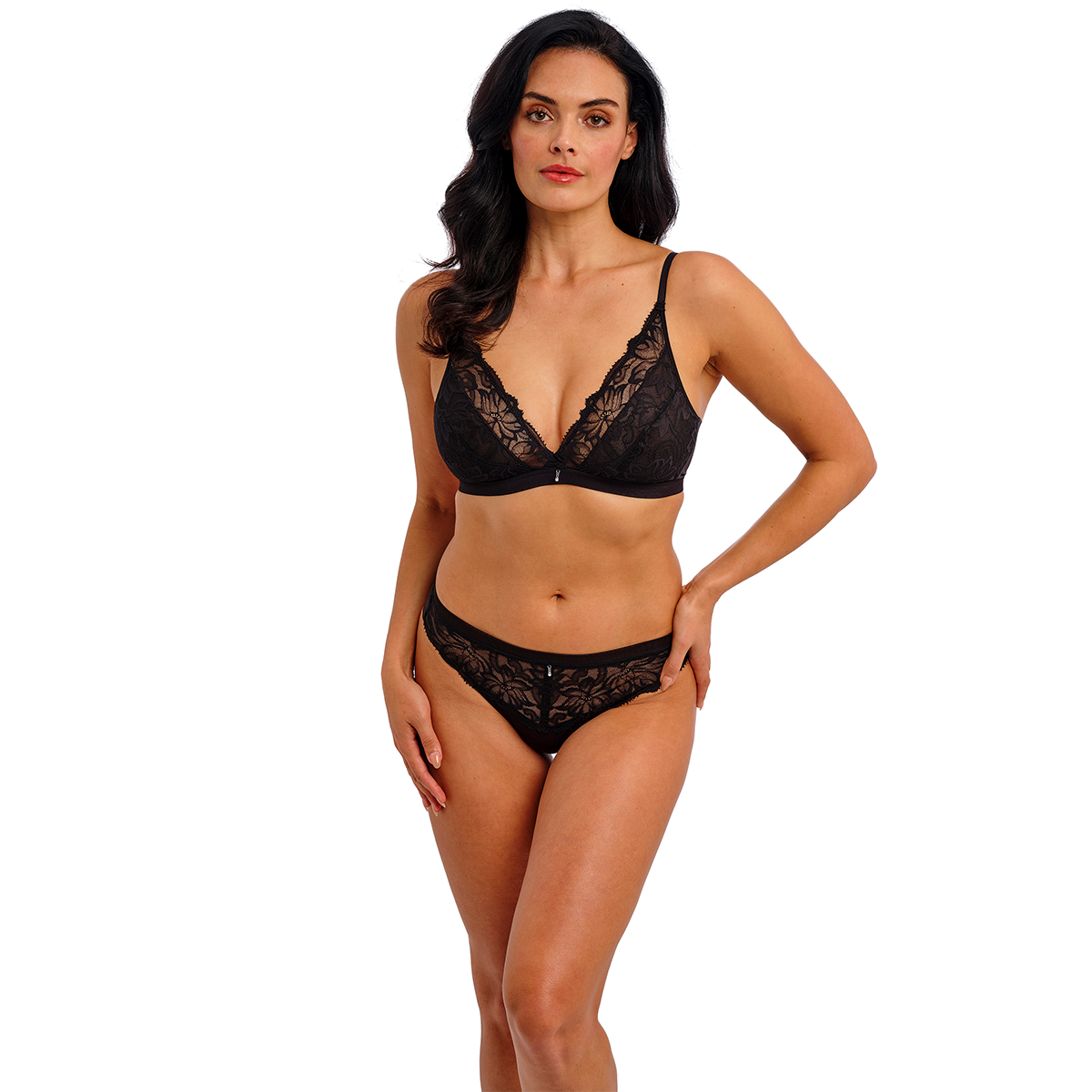 Wacoal Abellia tanga trusse, sort - WE601770 - BLK - Black