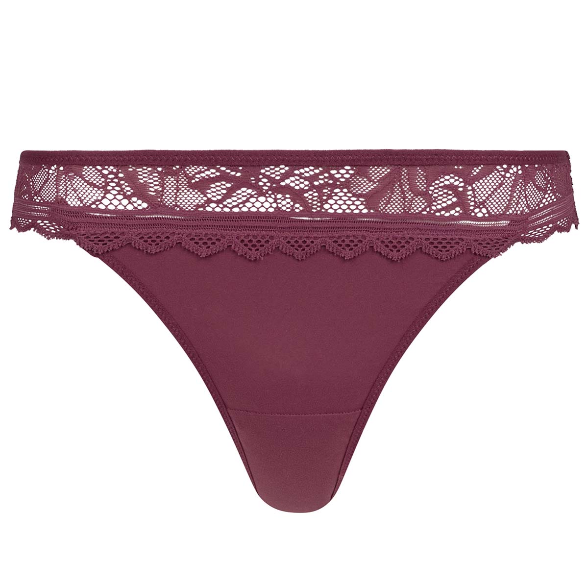 Chantelle Floral Touch g-streng, bordeaux - C942G0 - 0K7 - Sienna