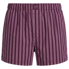 Calvin Klein natshorts, lilla - LV00QS7596 - 4I7 - Bespoke Stripe+Dark Purple