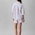Calvin Klein natshorts, lyseblå - LV00QS7596 - 2NE - Sera Stripe Blue Descent
