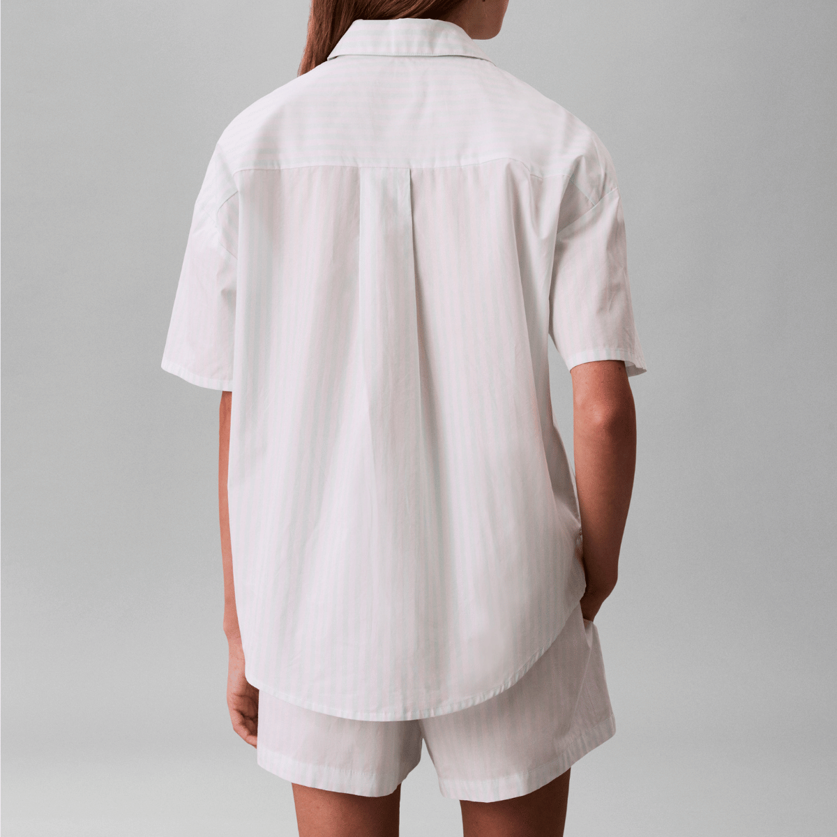 Calvin Klein pyjamas, grøn - LV00QS7654 - 31H - Penny Stripe Feel The Mint