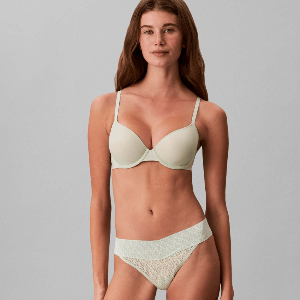 Calvin Klein Icon Logo g-streng, grøn - LV00QD5282 - 492 - Seafoam Wave
